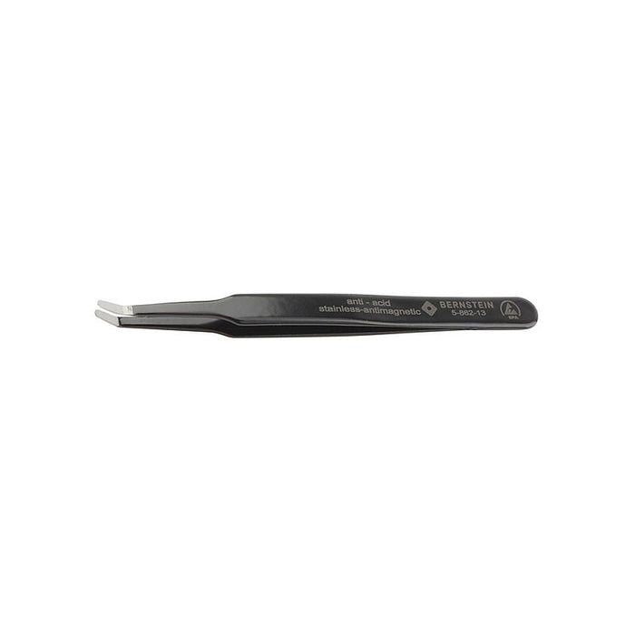 Bernstein ESD SMD Tweezers 125mm Form 2AC Stainless Steel Dissipative 5-862-13