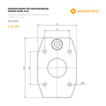 Bernstein Ball Joint Holder for Screwing On 110 x 72mm Black