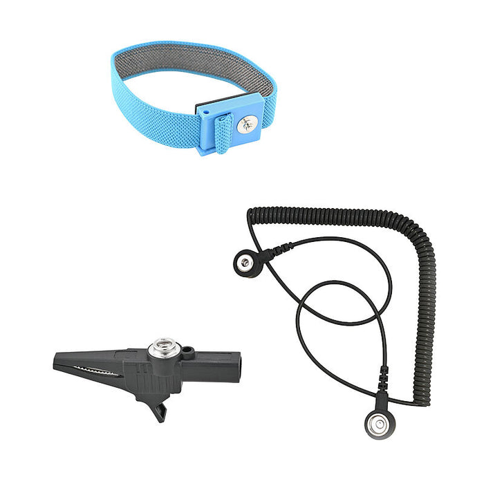 Bernstein ESD Contact Bracelet with Spiral Cord and Crocodile Clip 9-342
