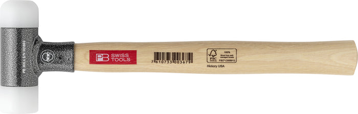 PB Swiss 300.1 Dead-Blow Mallet with Hickory Handle and Plastic Head 167g