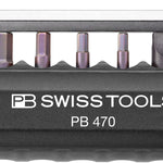 PB Swiss 470 Black BikeTool Pocket Tool with 9 Screwdriving Tools & 2 Tyre Levers in Skin Pack