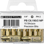 PB Swiss C6 190/3MP PrecisionBits for Phillips Screws C6 1/4