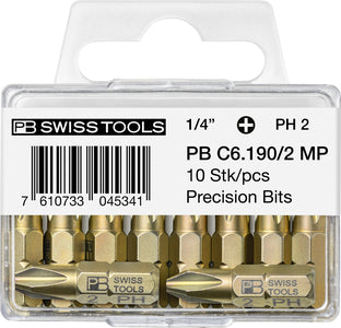 PB Swiss C6 190/3MP PrecisionBits for Phillips Screws C6 1/4