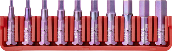 PB Swiss C6 711 CN PrecisionBits C6 Set in BitBlock 10 Pce Hex Imperial