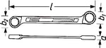 Hazet 610N-27X32 Double Box-End Wrench Outside 12-Point Traction Profile 27x32mm