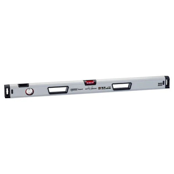 Draper Tools Opti-Vision™ Box Section Ergo-Grip™ Levels with Dual Vials 900mm
