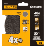 Dewalt Extreme Abrasive Mesh for Random Orbit Sanders 125mm 40 Grit, 5 Pack