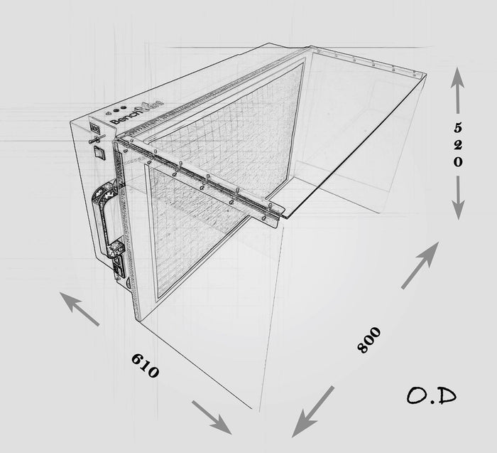 BenchVent Dual Speed Filter Cabinet (700 x 515 x 610) BV700S-C