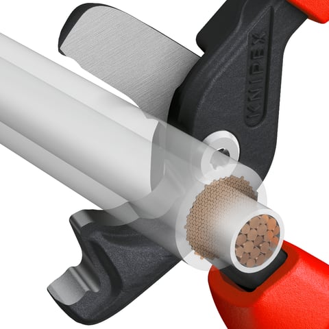 Knipex 95 12 225 StepCut XL Cable Shears with Step Cut