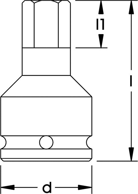 Elora Impact Socket 3/4in inside hexagon 791INA-13/16in AF