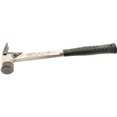Estwing 14 Oz Black Vinyl Grip Aluminum Hammer With Milled Face