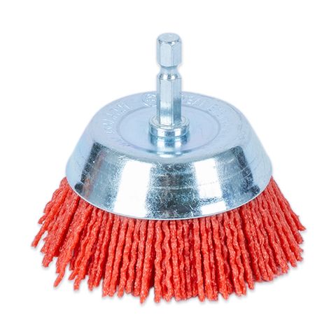 ITM Nylon Spindle Mounted Cup Brush 75mm 80 Grit 1/4