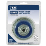 ITM Twist Knot Cup Brush Steel 75mm Multi Thread TM7000-075