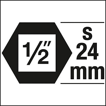 Hexagonal 24 Hazet 1/2