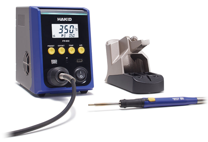 Hakko FR-850 Micro SMD Rework Station with FR-8501 Handpiece and Holder