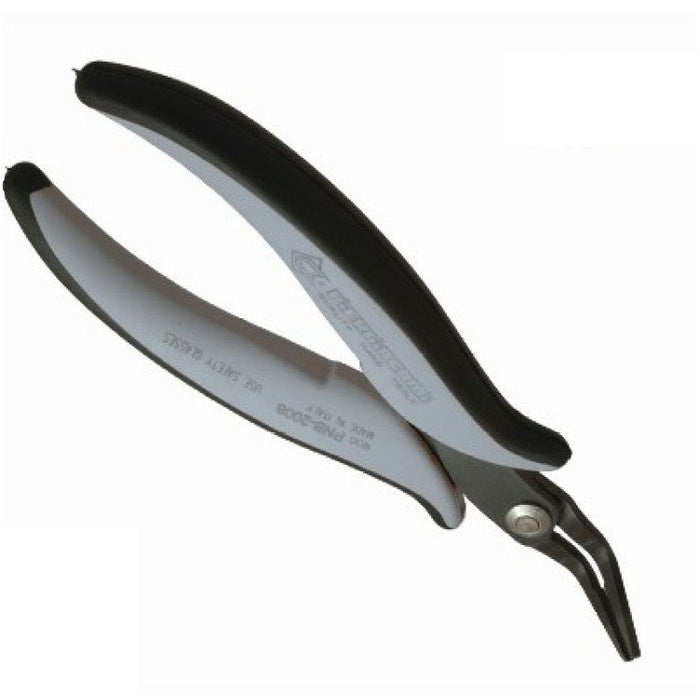 Piergiacomi Long smooth flat nose pliers bent at 45° ESD