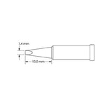 Metcal Chisel Tip (GT4) 1.4 x 10.0mm