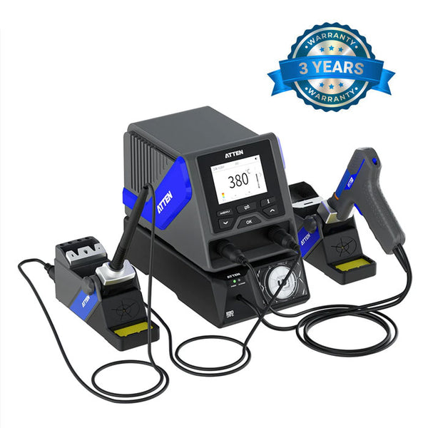 Atten GT-5200P Dual Channel Desoldering Station with GT-Y130P Iron & GT-X150P Gun