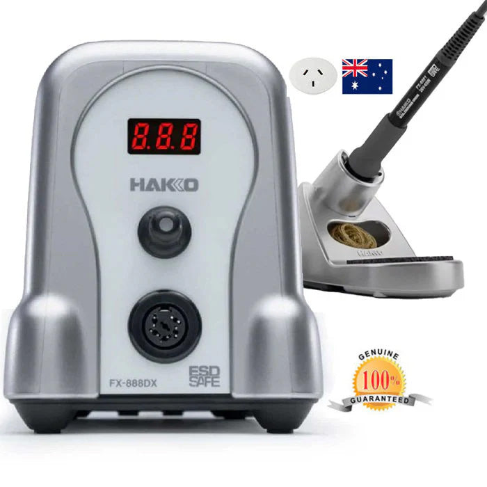 Hakko FX888DX Soldering Station Silver 90 Watt (Genuine) & ESD Mat (300 x 500mm)
