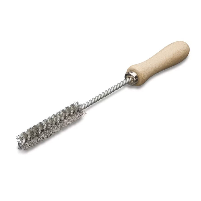 Lessmann Hole Cleaning Brush with File Handle IBM 300 x 100mm Dia 20mm Steel Wire STA Crimped 0.20mm