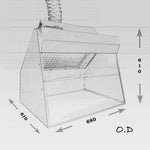 BenchVent Ducted Fume Extraction Cabinet (Hood ID 670 x 525 x 450) BV660H-D