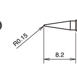 Hakko Soldering Tip 400°C/750°F Shape-I For FX-1003