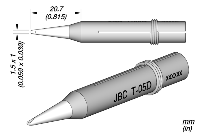 JBC T-05D Long Life Soldering Tip