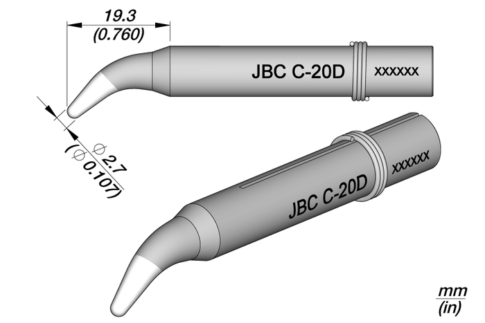 JBC C-20D Long Life Soldering Tip 550509