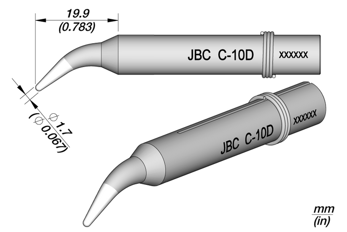 JBC C-10D Long Life Soldering Tip 550400
