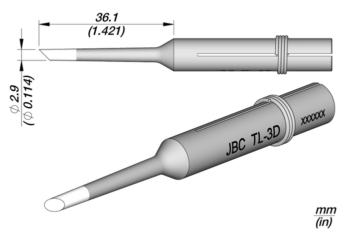 JBC TL-3D Long Life Soldering Tip 300806