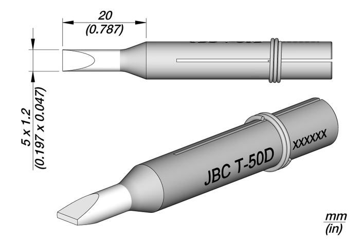 JBC T-50D Long Life Soldering Tip 400507