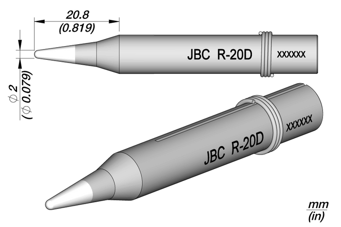 JBC R-20D Long Life Soldering Tip 650903