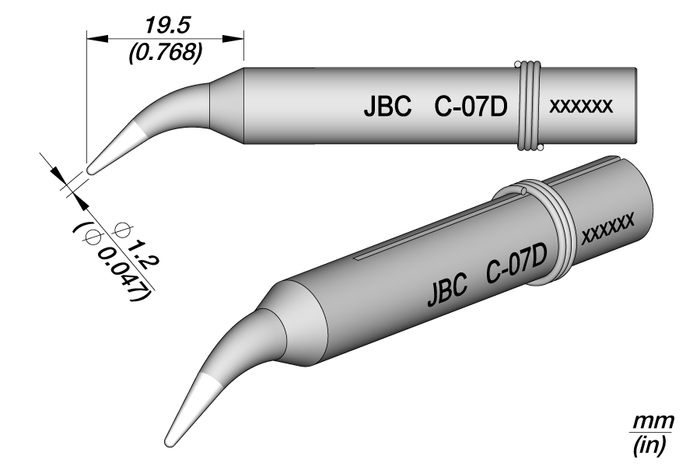 JBC C-07D Long Life Soldering Tip