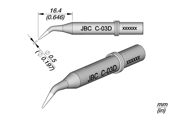 JBC C-03D Long Life Soldering Tip 550100