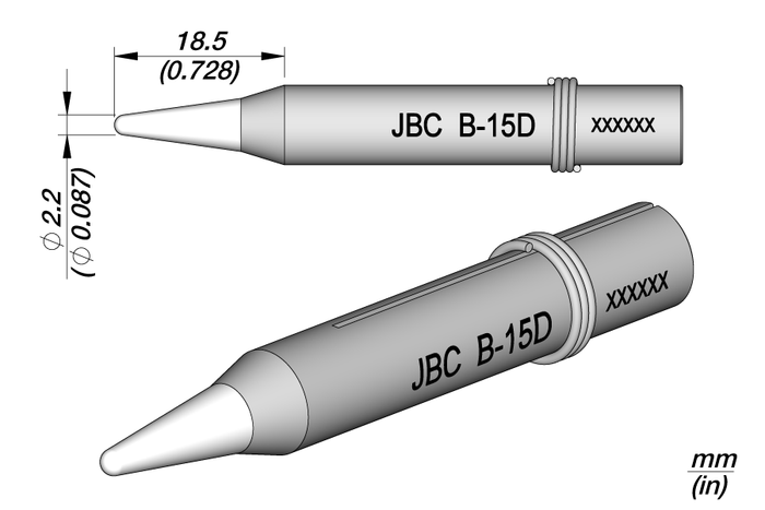 JBC B-15D Long Life Soldering Tip
