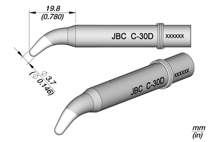 JBC C-30D Long Life Soldering Tip 550608