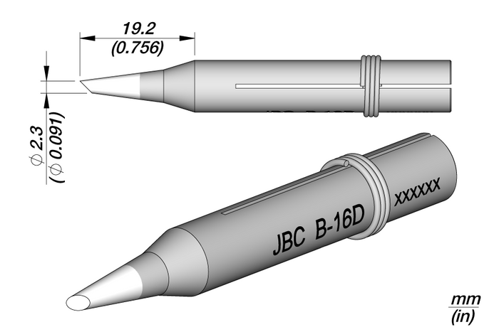 JBC B-16D Long Life Soldering Tip