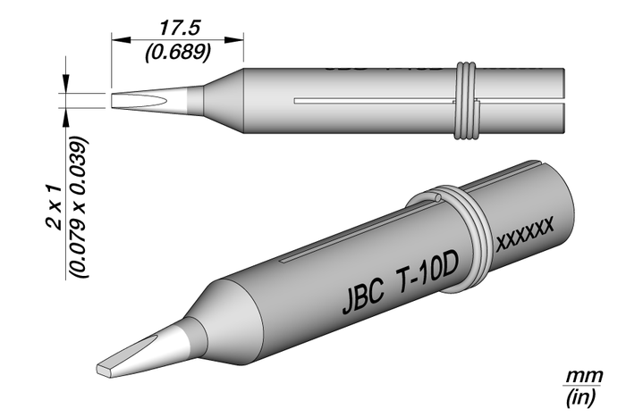 JBC T-10D Long Life Soldering Tip 400705