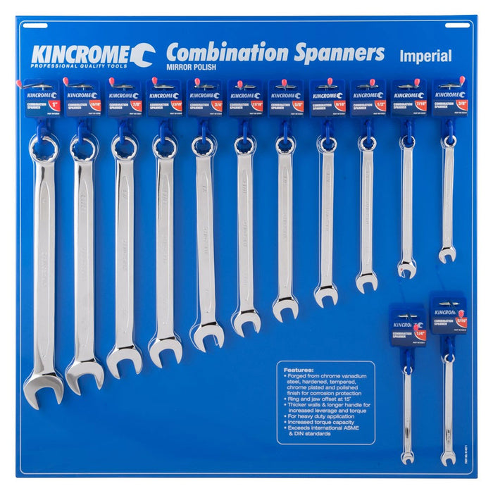 Kincrome Imperial Combination Spanners Merchandiser 26 Pce