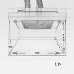 BenchVent Hood Mounted Ducted Fume Cabinet (Hood ID 960 x 660 x 620) BV930H-D
