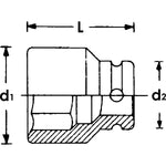 Vigor Impact Wrench Socket (12-Point) Short V4478 36mm