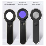 Handheld Rechargeable 10X White & UV LED Magnifier