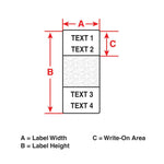 Brady Self-Laminating Vinyl Wrap Around Wire and Cable Labels for M6 & M7 Printers 85.73mm(H) x 25.40nn(W)