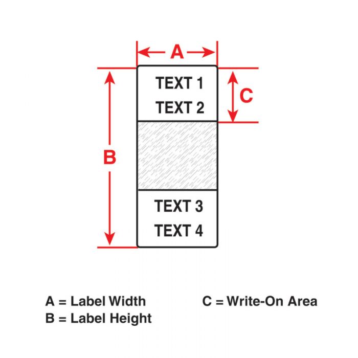 Brady Self-Laminating Vinyl Wrap Around Wire and Cable Labels for M6 & M7 Printers 85.73mm(H) x 25.40nn(W)