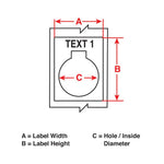 Brady Raised Panel Labels for M7 Printers 45.72mm(H) x 45.72mm(W) Black