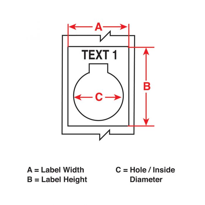 Brady Raised Panel Labels for M7 Printers 45.72mm(H) x 45.72mm(W) Black