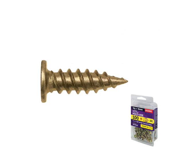ICCONS Needle Point Flathead Zy 10-16 X 16 Trade Pack Of 100