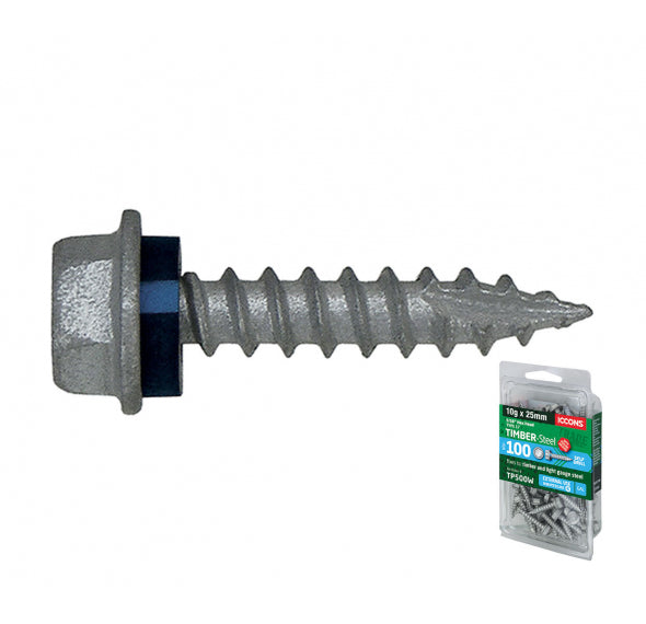ICCONS Type 17 Hex Washered C4 12-11 X 40 Trade Pack Of 50