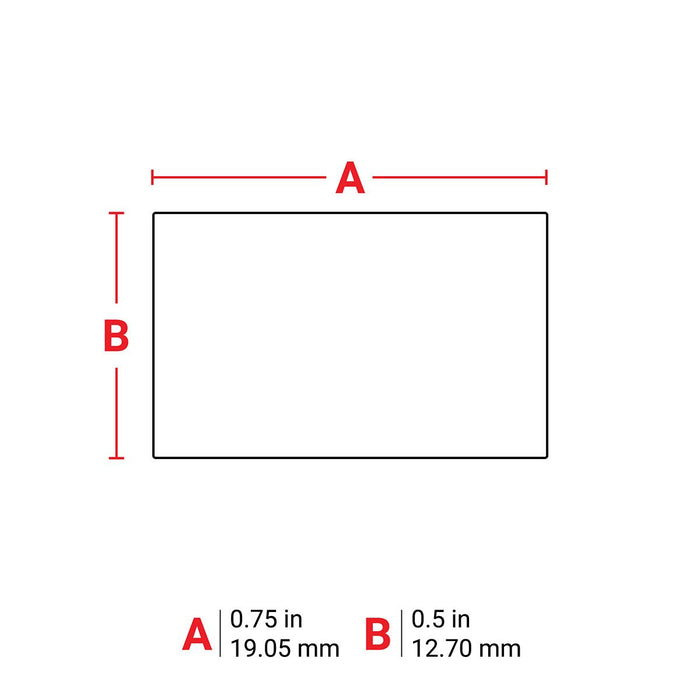 Brady Repositionable Multi-Purpose Vinyl Cloth Labels 19.05mm(H) x 12.70mm(W) for M6 & M7 Printers
