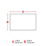 Brady Raised Panel Labels for M7 Printers 12.45mm(H) x 26.92mm(W) White